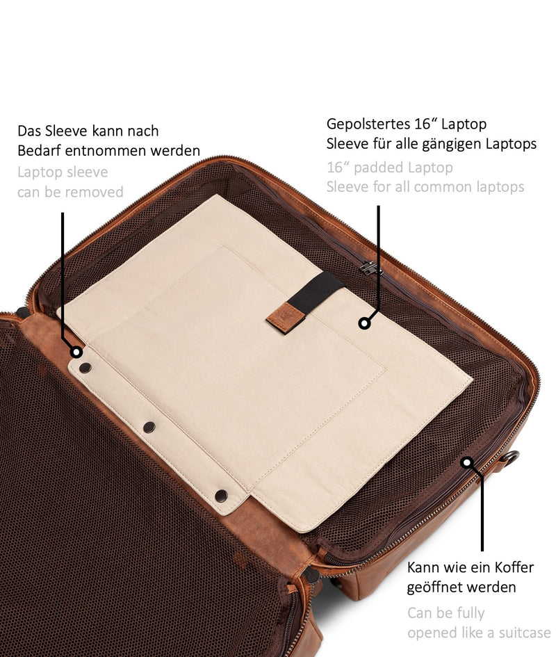 Duffle Bag Kensington Cognac Laptopfach
